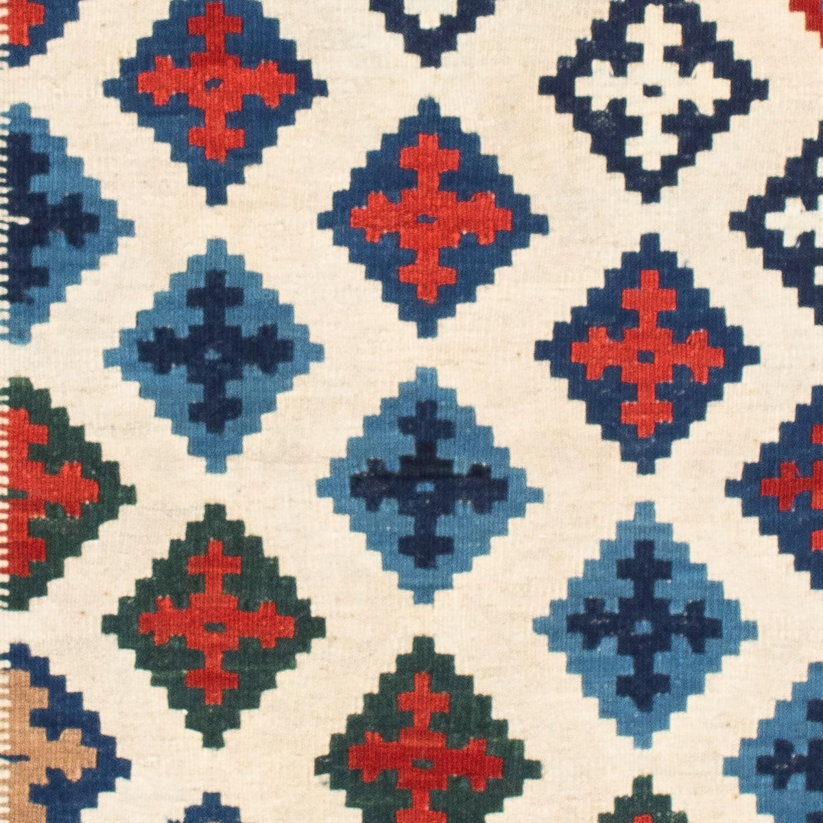 Kelim Rug - Oriental square  - 104 x 102 cm - multicolored