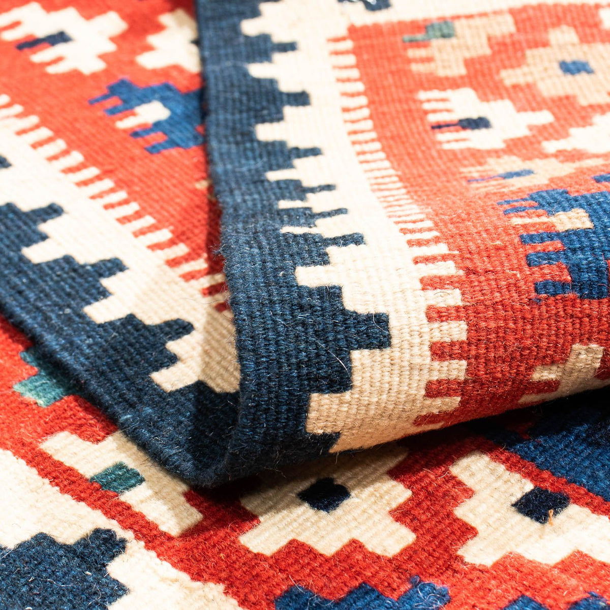 Kelim Rug - Oriental square  - 106 x 100 cm - multicolored