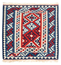 Kelim Rug - Oriental square  - 103 x 103 cm - multicolored