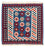 Kelim Rug - Oriental square  - 102 x 100 cm - blue