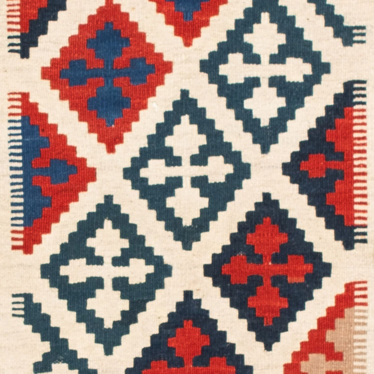 Kelim Rug - Oriental square  - 108 x 103 cm - blue