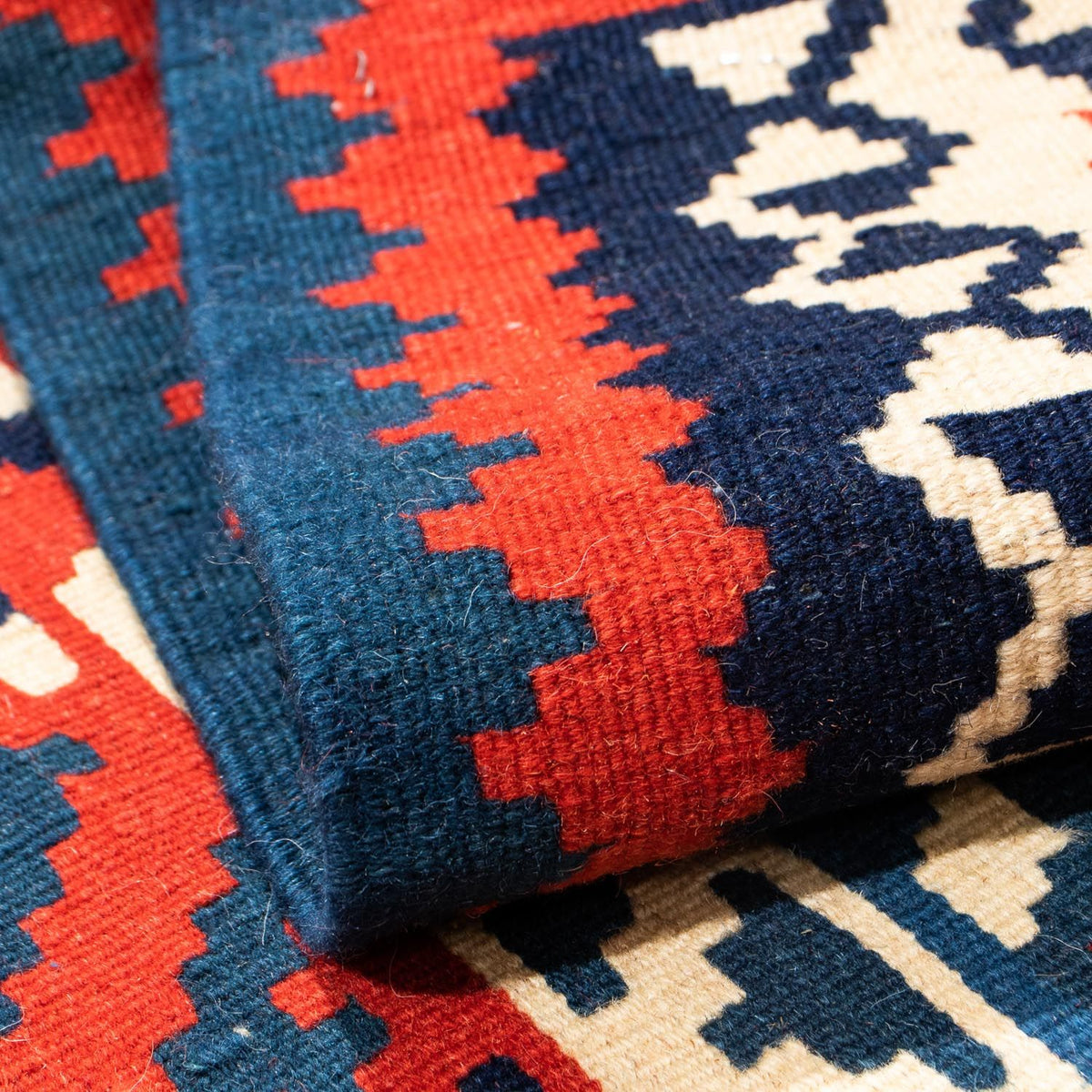 Kelim Rug - Oriental square  - 102 x 102 cm - multicolored