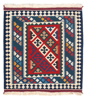 Kelim Rug - Oriental square  - 104 x 98 cm - blue