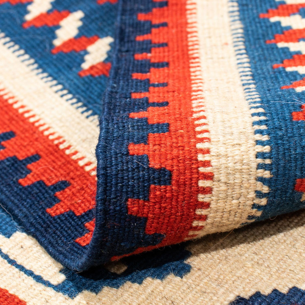 Kelim Rug - Oriental square  - 103 x 103 cm - beige