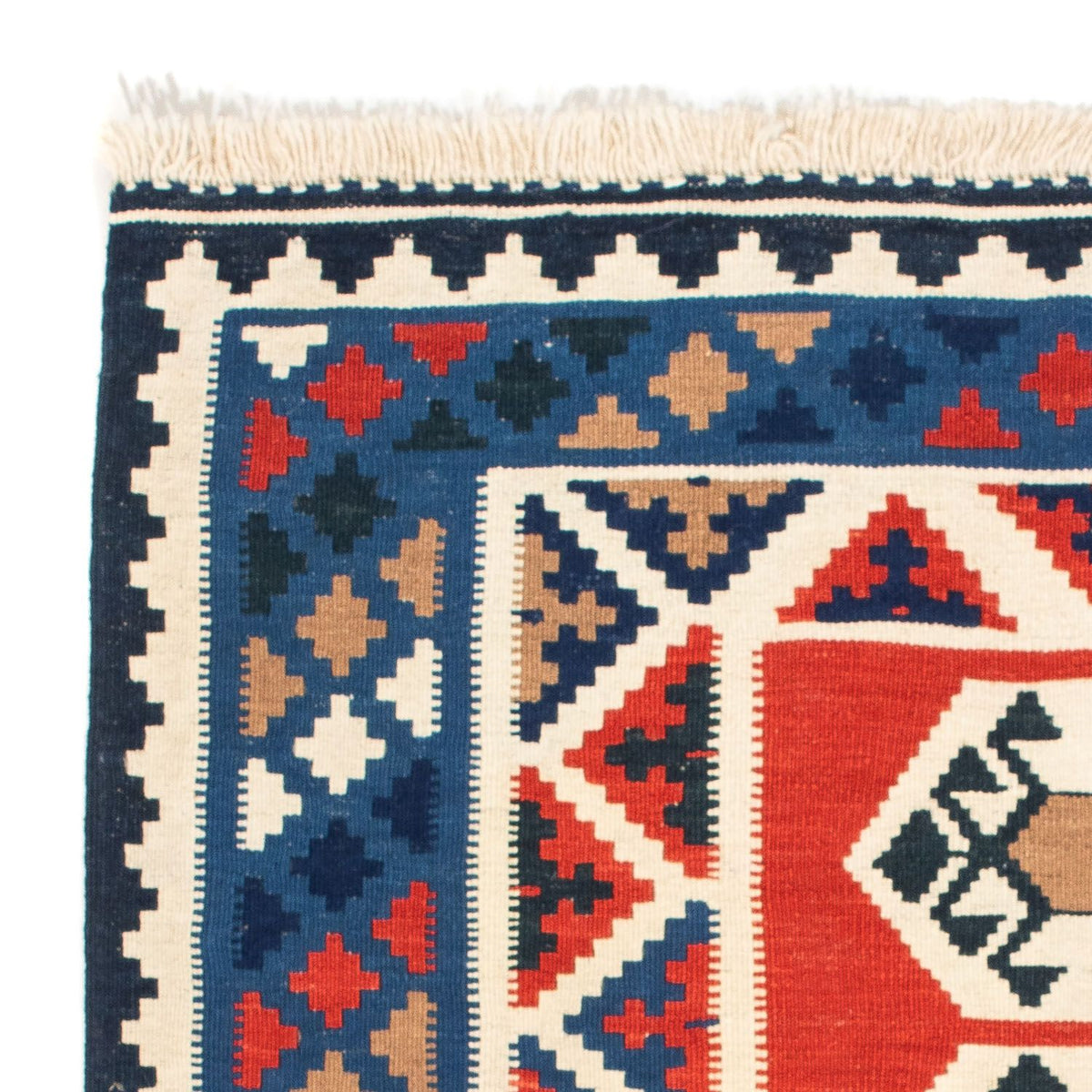 Kelim Rug - Oriental square  - 103 x 103 cm - multicolored