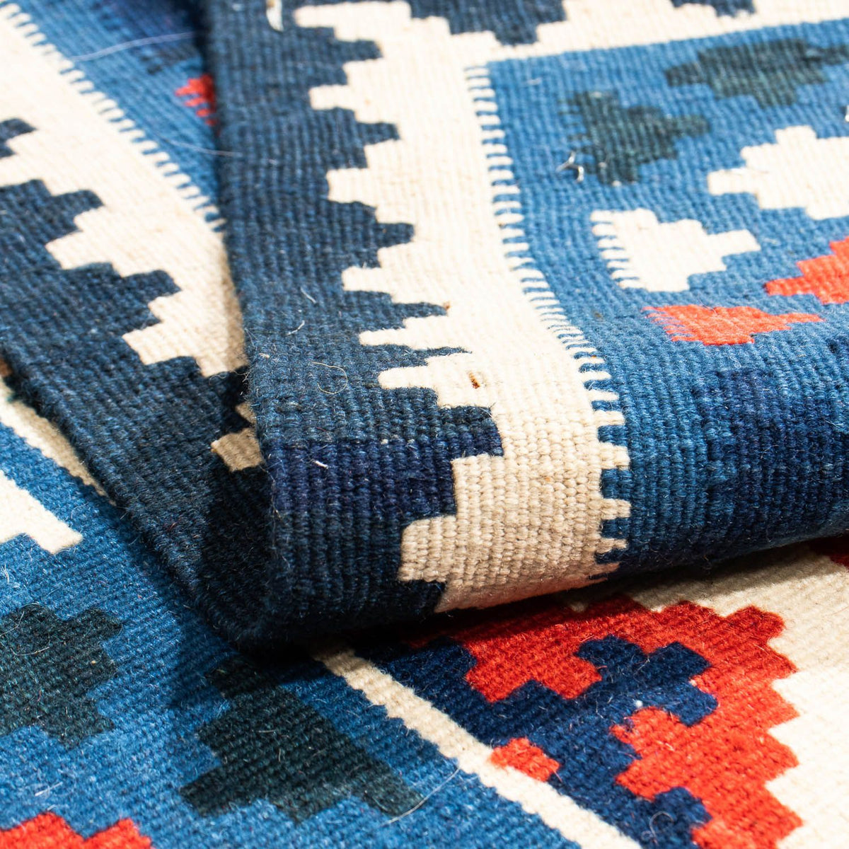 Kelim Rug - Oriental square  - 103 x 103 cm - multicolored