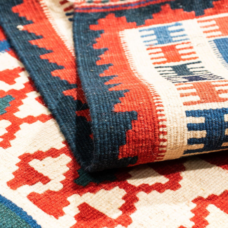 Kelim Rug - Oriental square  - 110 x 100 cm - blue