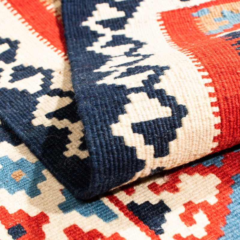 Kelim Rug - Oriental square  - 108 x 105 cm - red