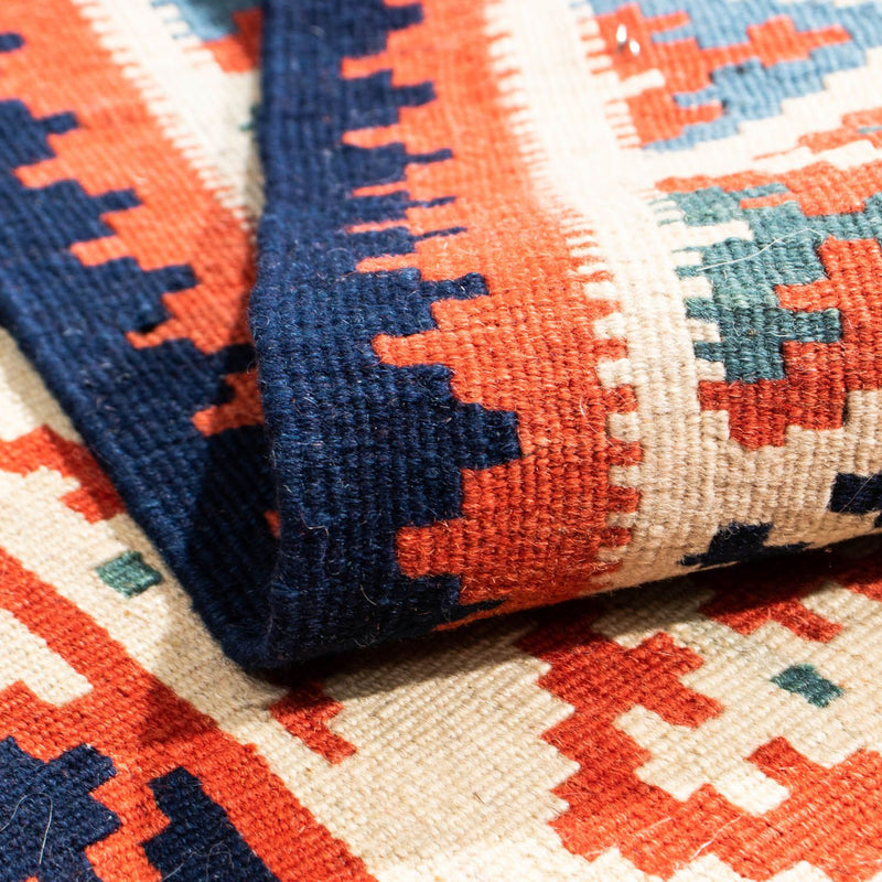 Kelim Rug - Oriental square  - 110 x 104 cm - rust