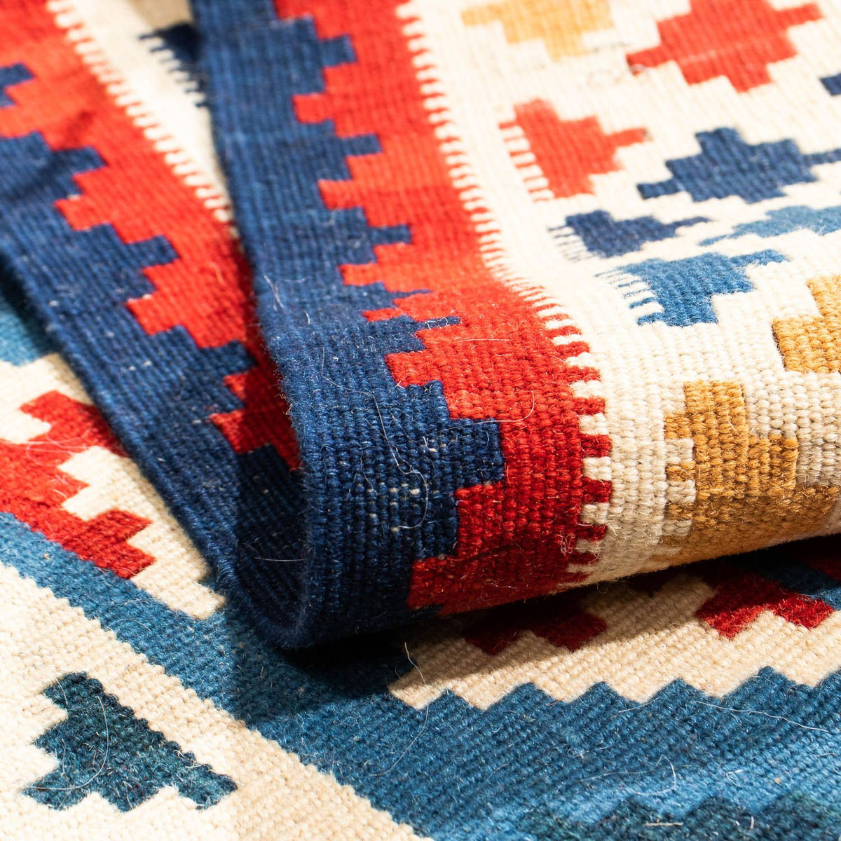 Kelim Rug - Oriental square  - 105 x 104 cm - multicolored