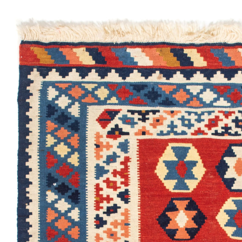 Kelim Rug - Oriental square  - 110 x 105 cm - blue