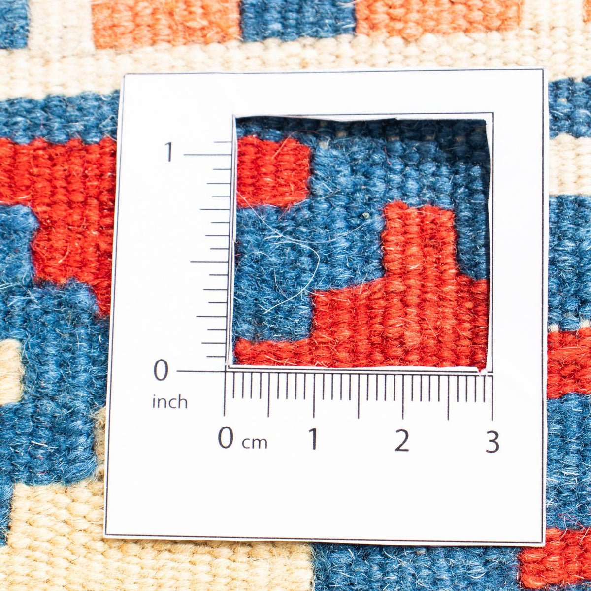 Kelim Rug - Oriental square  - 110 x 105 cm - blue