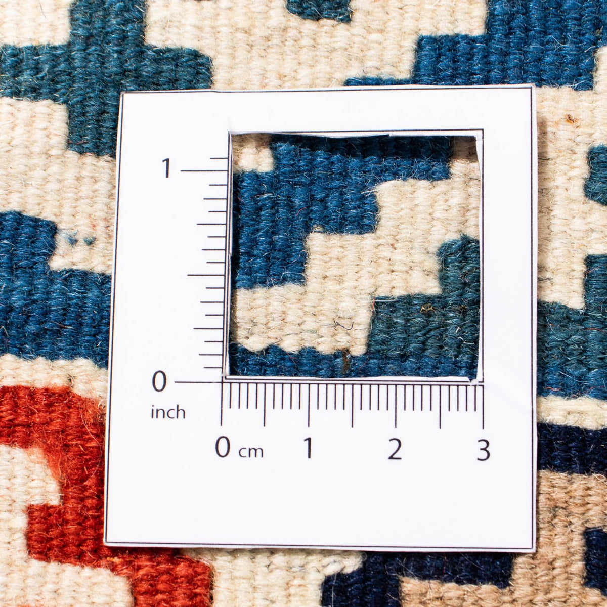 Kelim Rug - Oriental square  - 105 x 103 cm - blue