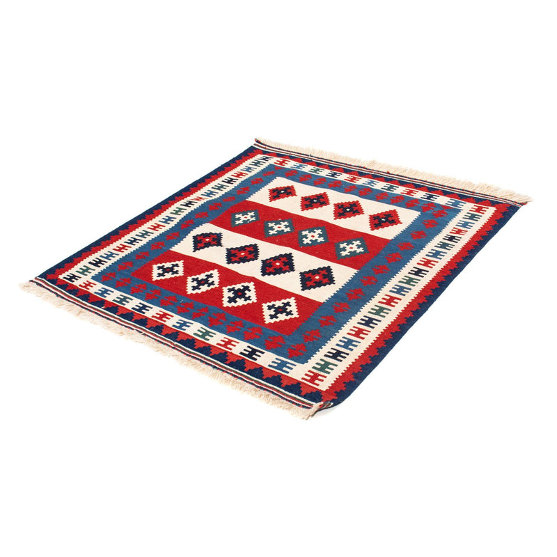 Kelim Rug - Oriental square  - 106 x 103 cm - blue