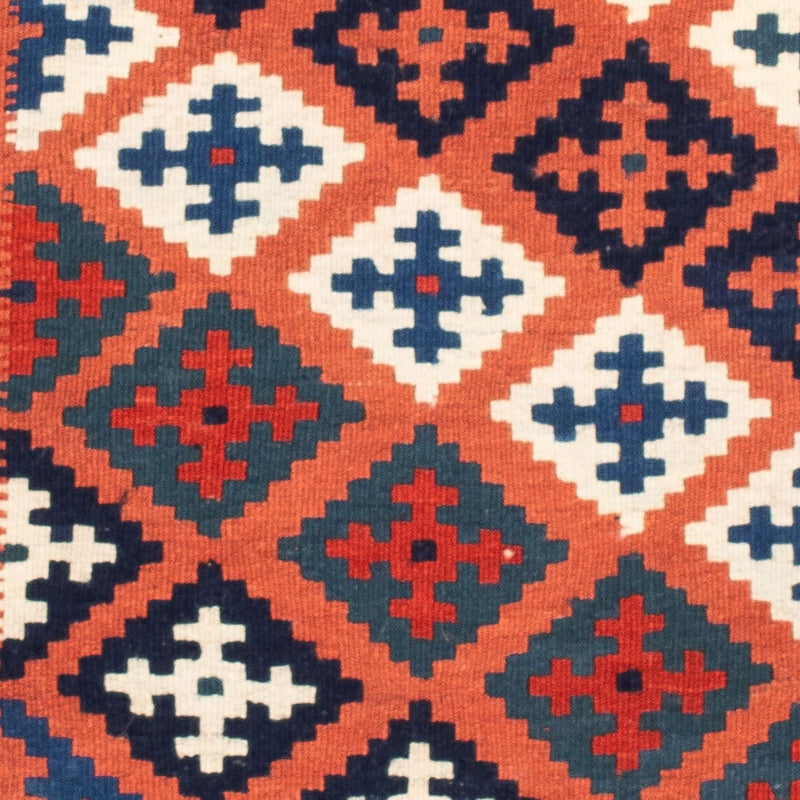 Kelim Rug - Oriental square  - 100 x 96 cm - blue