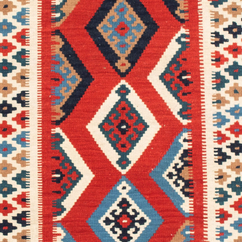 Kelim Rug - Oriental square  - 105 x 102 cm - red