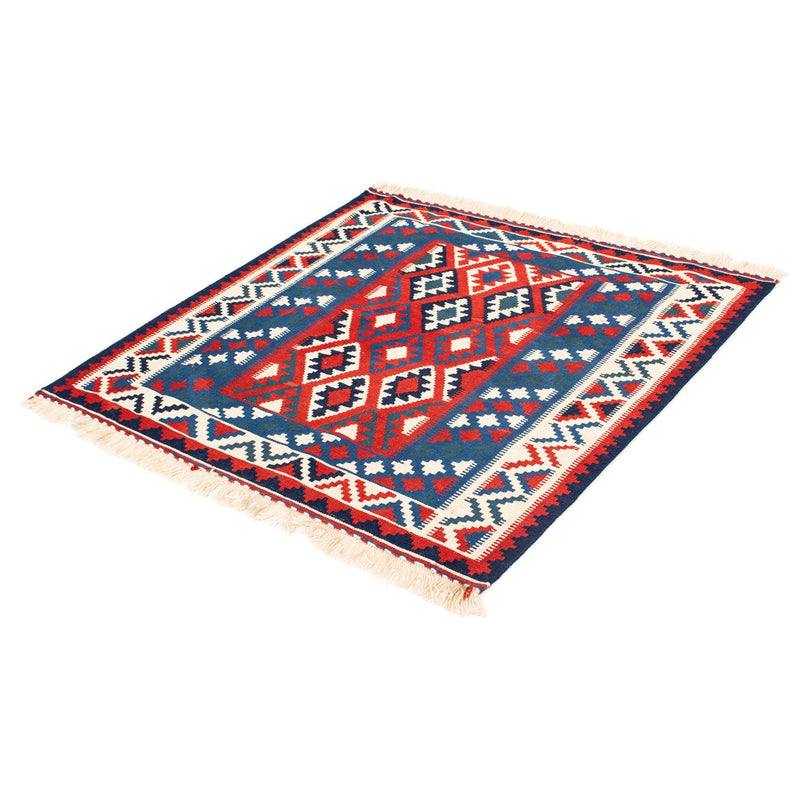 Kelim Rug - Oriental square  - 104 x 103 cm - dark blue