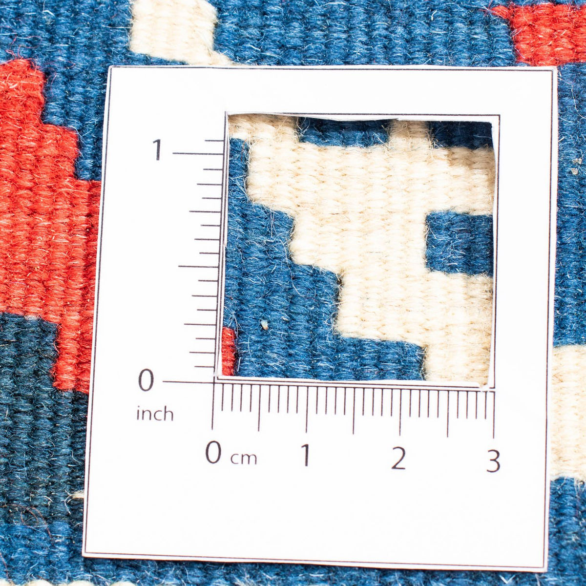 Kelim Rug - Oriental square  - 102 x 100 cm - blue