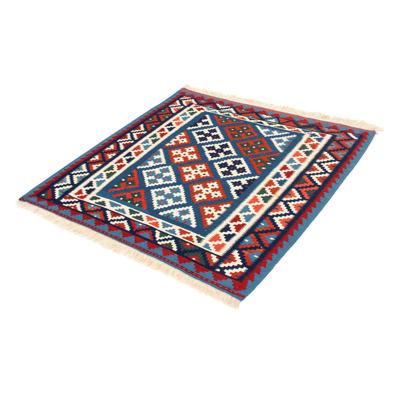 Kelim Rug - Oriental square  - 104 x 101 cm - blue