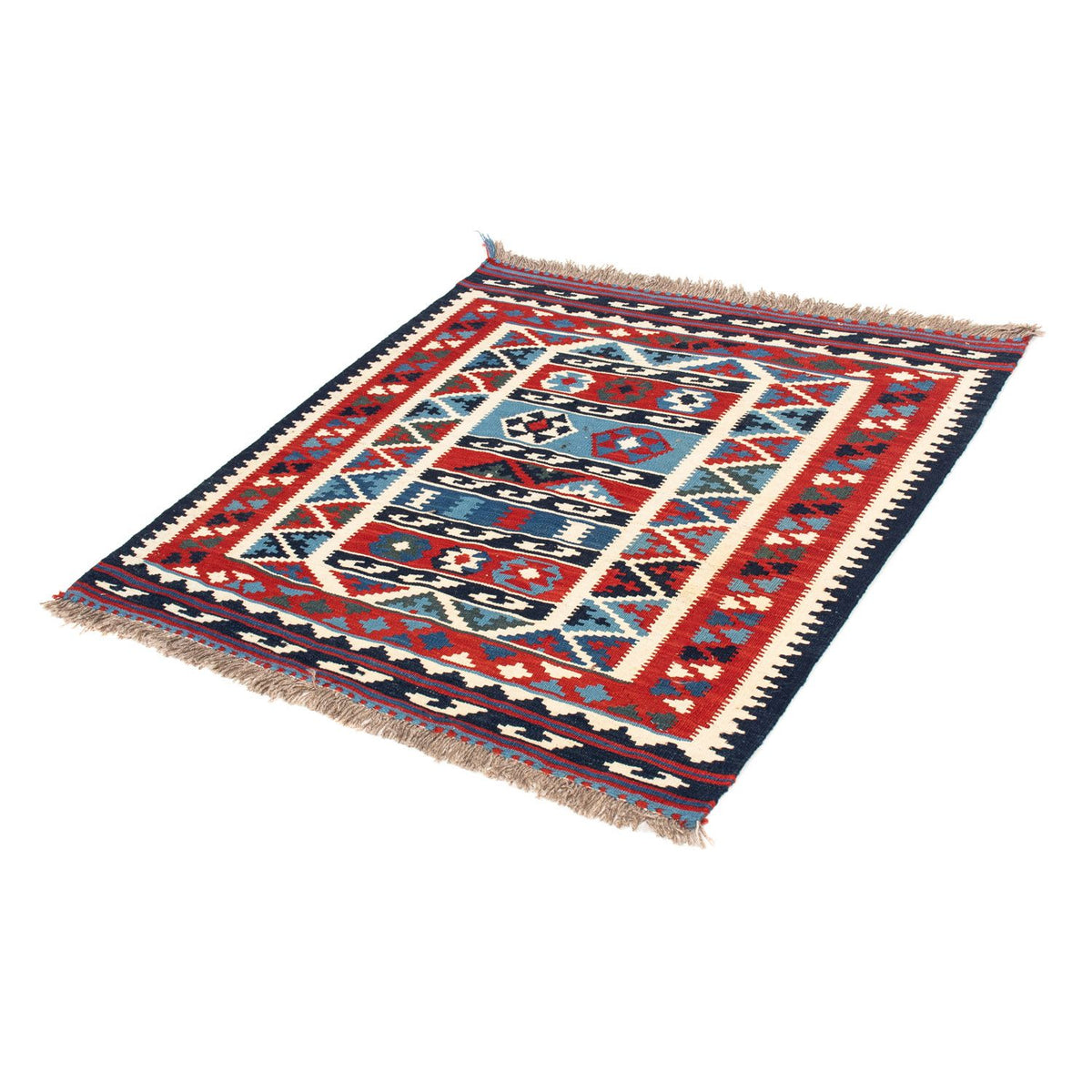Kelim Rug - Oriental square  - 104 x 99 cm - multicolored