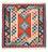 Kelim Rug - Oriental square  - 102 x 102 cm - rust