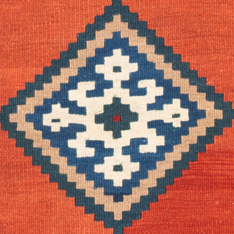 Kelim Rug - Oriental square  - 102 x 102 cm - rust