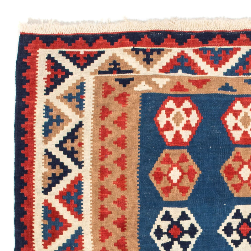 Kelim Rug - Oriental square  - 104 x 102 cm - blue