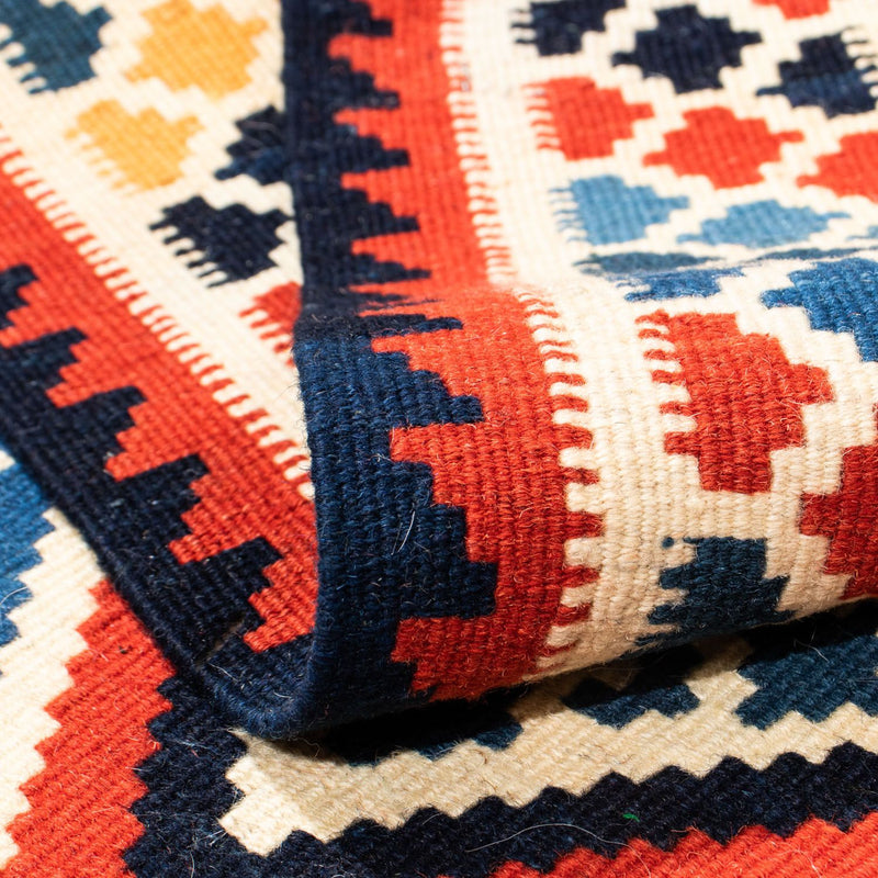 Kelim Rug - Oriental square  - 106 x 105 cm - red