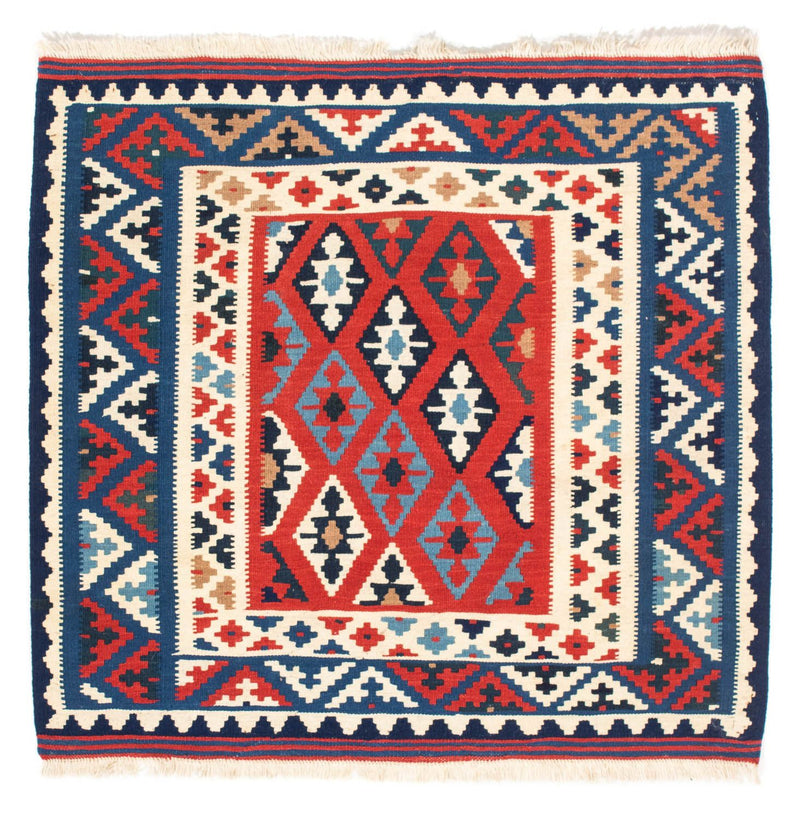 Kelim Rug - Oriental square  - 104 x 100 cm - dark blue