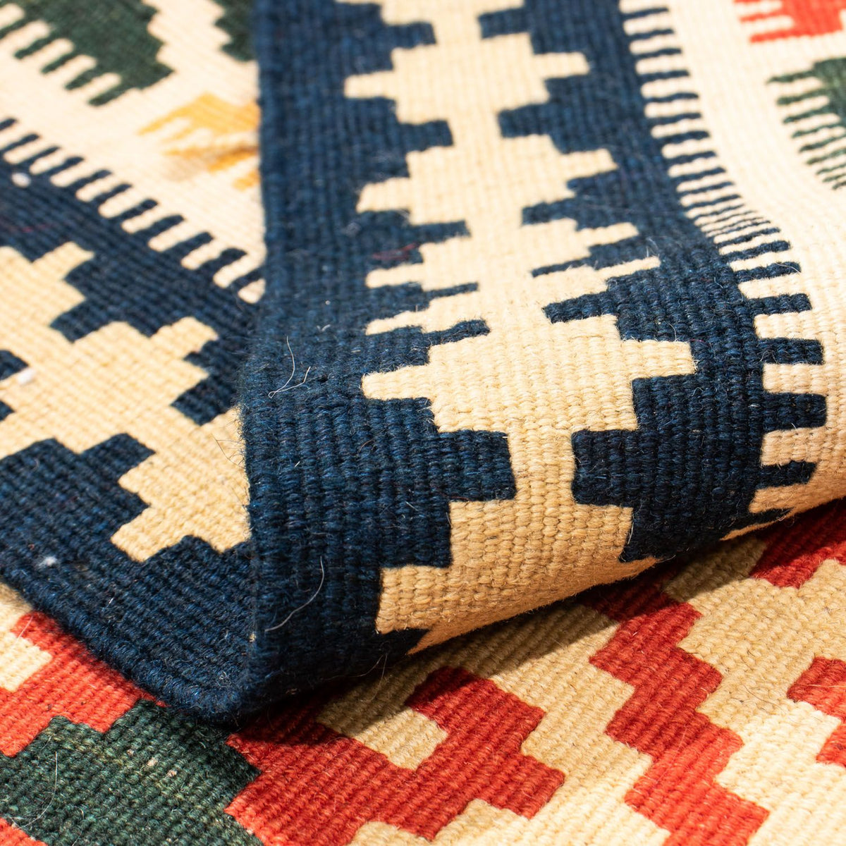 Kelim Rug - Oriental square  - 103 x 101 cm - beige