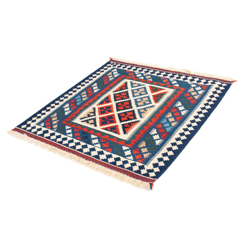 Kelim Rug - Oriental square  - 104 x 103 cm - blue