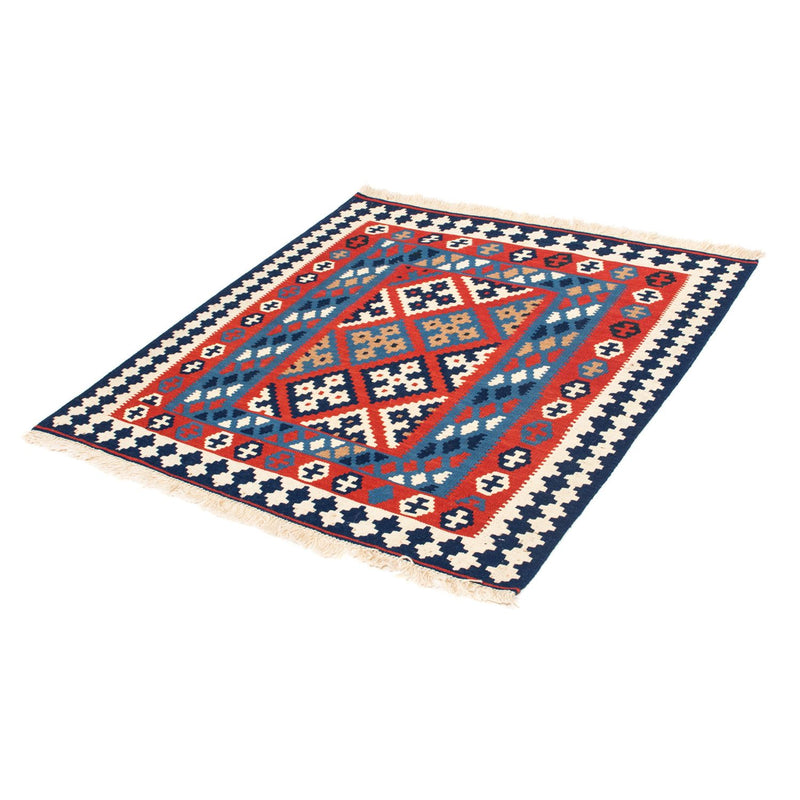 Kelim Rug - Oriental square  - 103 x 101 cm - red