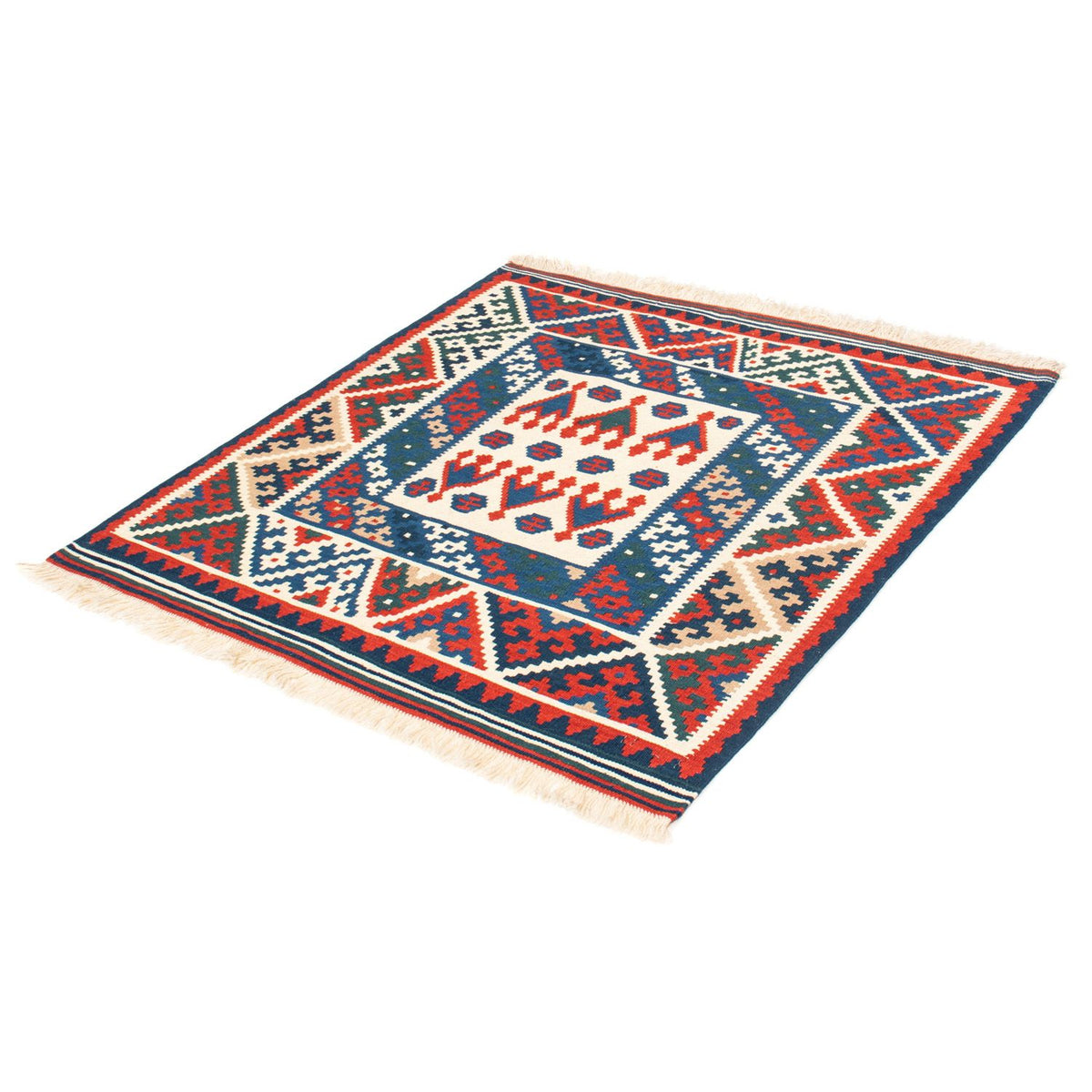 Kelim Rug - Oriental square  - 101 x 101 cm - beige