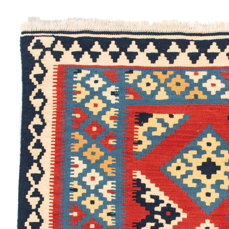 Kelim Rug - Oriental square  - 105 x 105 cm - red