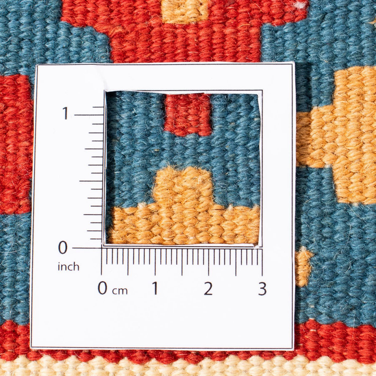 Kelim Rug - Oriental square  - 105 x 105 cm - red