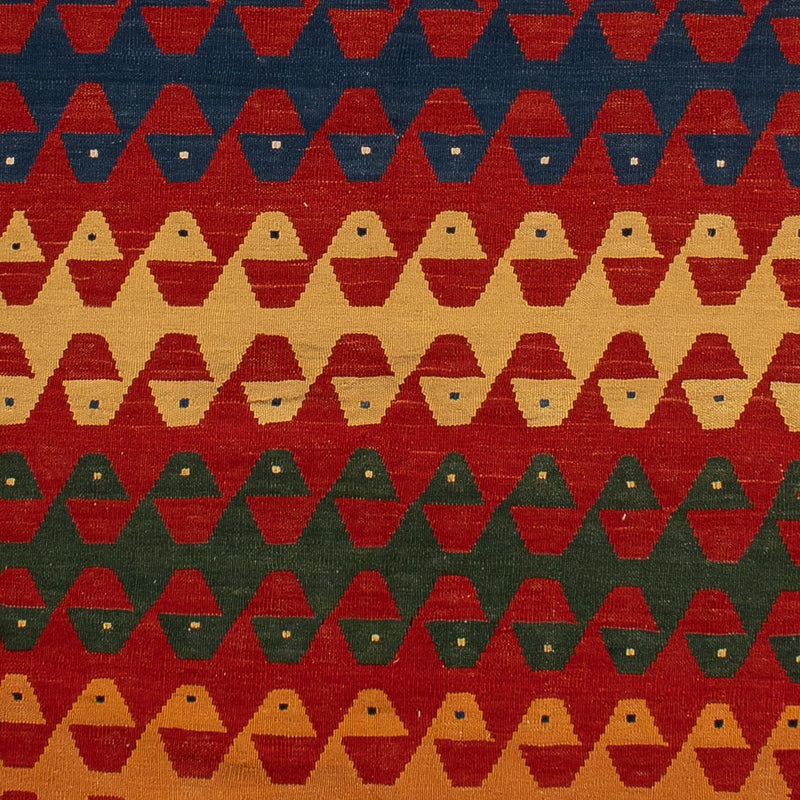 Runner Kelim Rug - Oriental - 297 x 149 cm - dark red