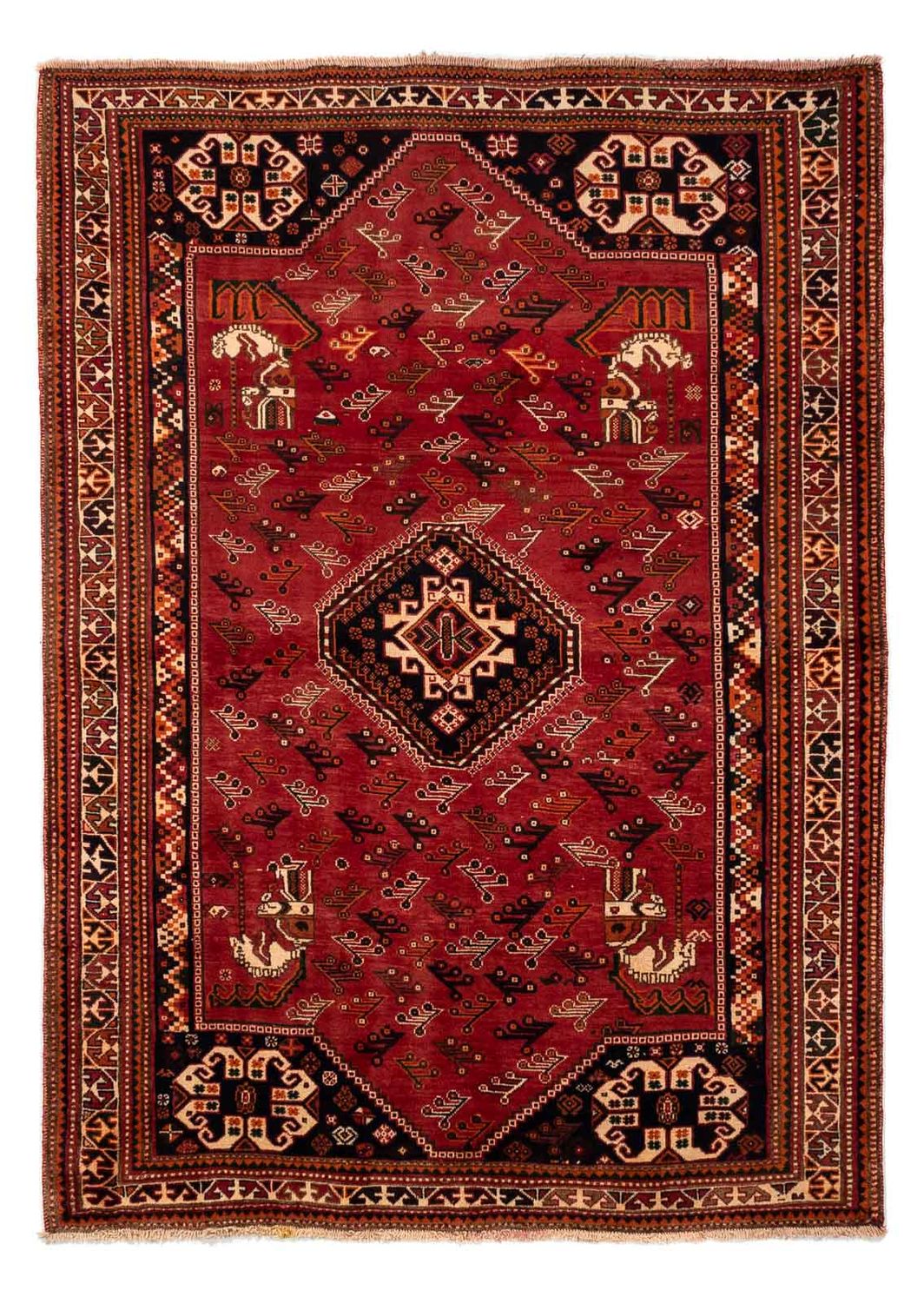 Perser Rug - Nomadic - 244 x 168 cm - dark red