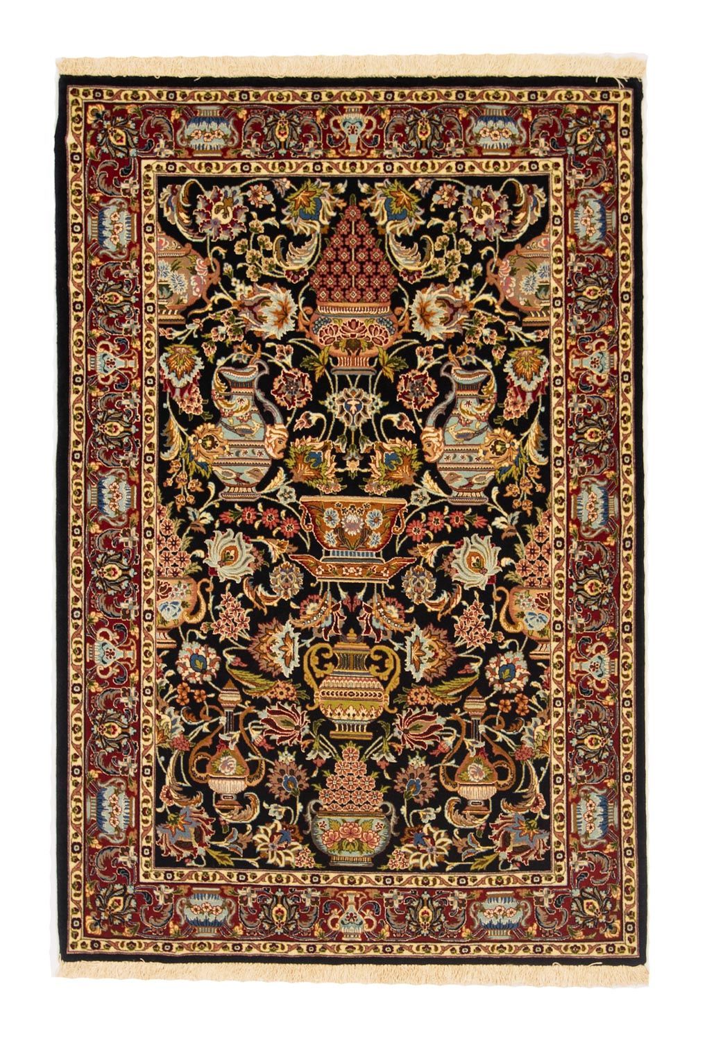 Perser Rug - Ghom - 149 x 101 cm - black
