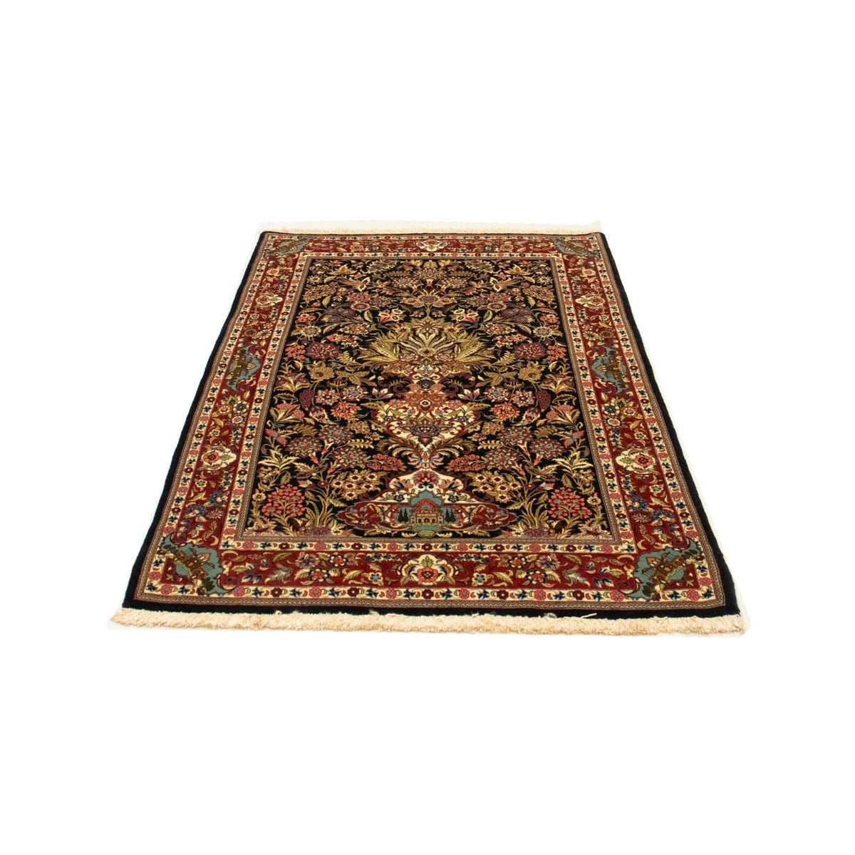 Perser Rug - Ghom - 162 x 102 cm - black