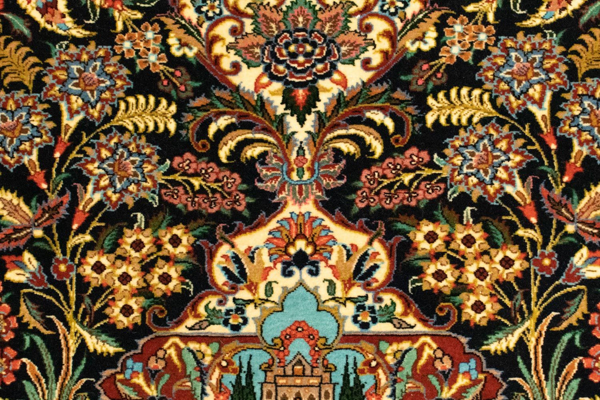 Perser Rug - Ghom - 153 x 102 cm - black