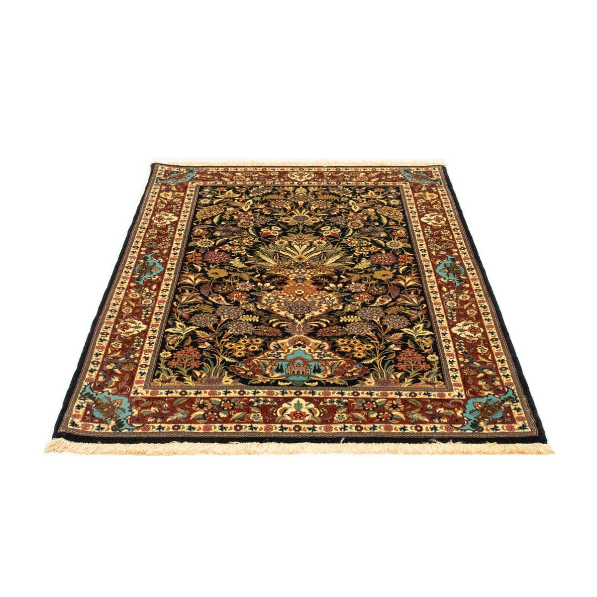 Perser Rug - Ghom - 153 x 102 cm - black