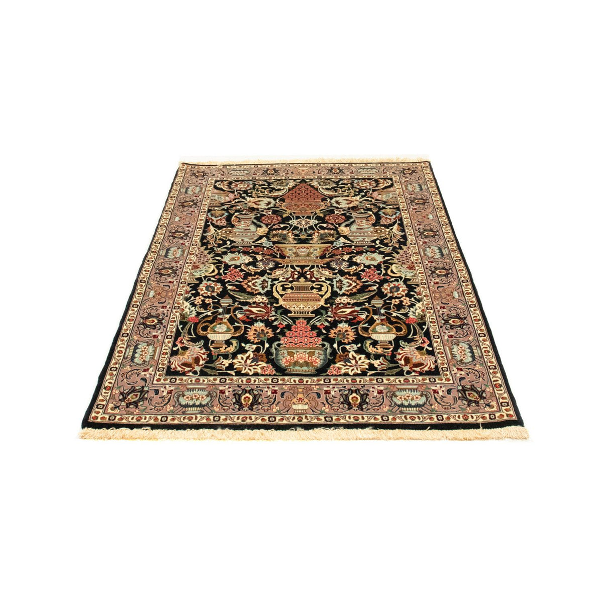 Perser Rug - Ghom - 157 x 102 cm - black