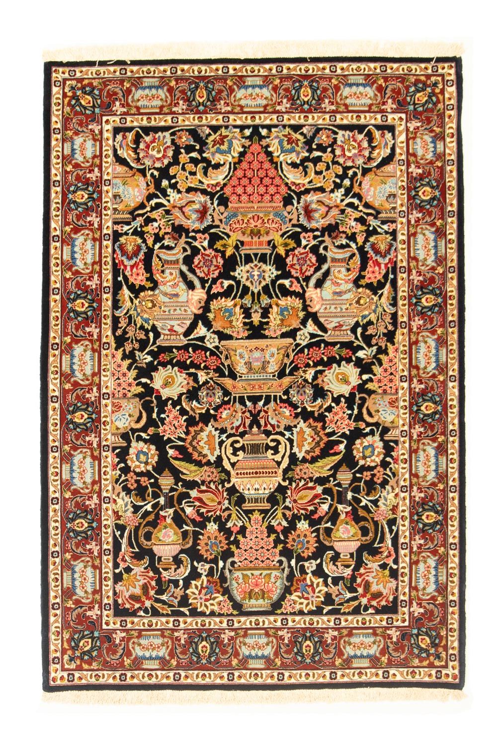 Perser Rug - Ghom - 155 x 105 cm - black