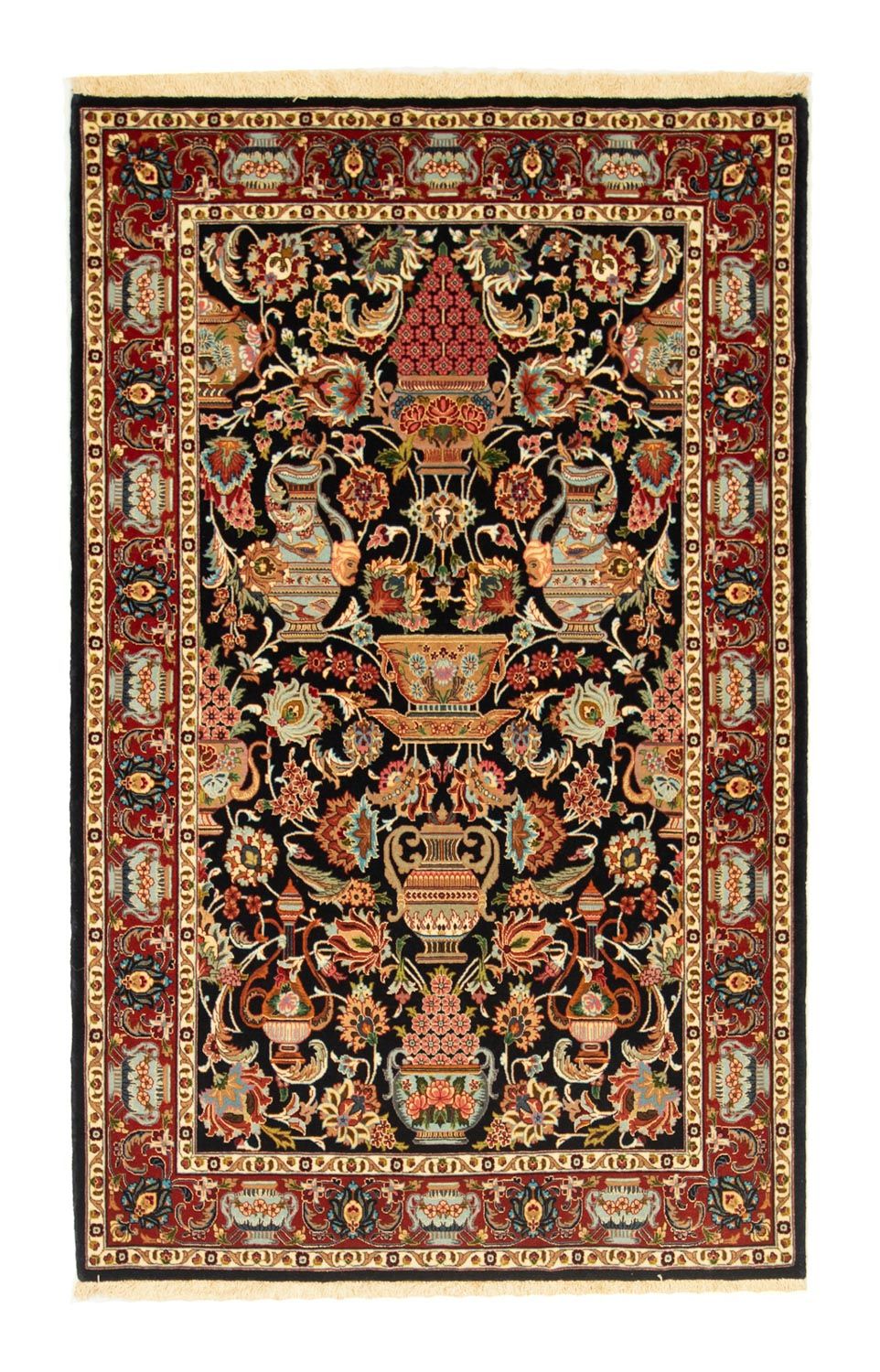 Perser Rug - Ghom - 161 x 102 cm - black