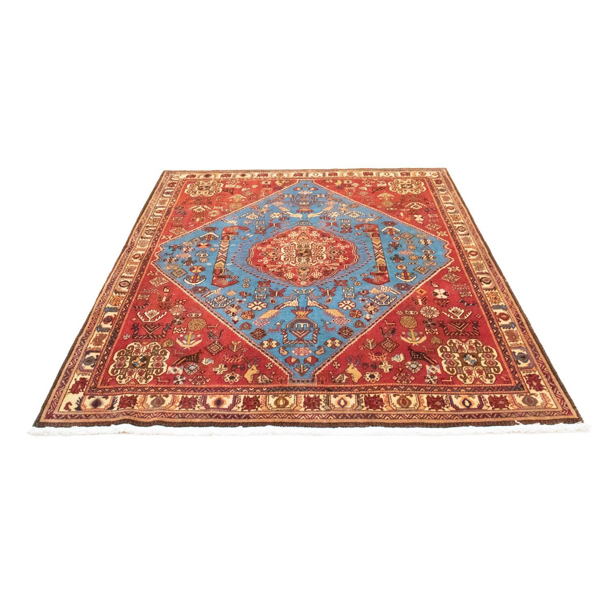 Perser Rug - Nomadic - 203 x 158 cm - light blue