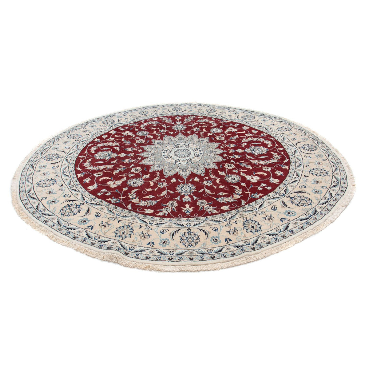 Perser Rug - Nain round  - 250 x 250 cm - dark red