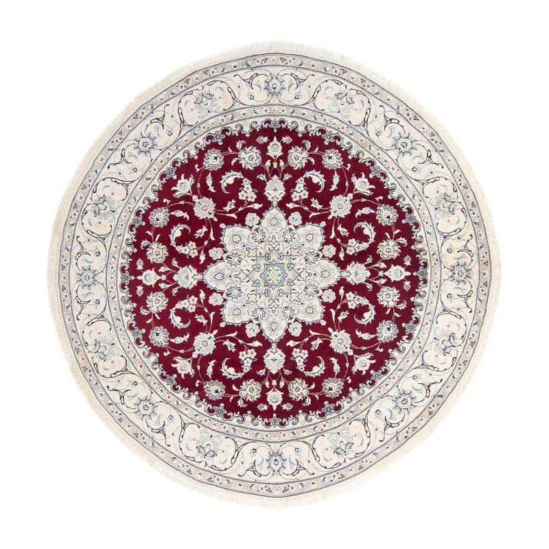 Perser Rug - Nain round  - 240 x 240 cm - dark red