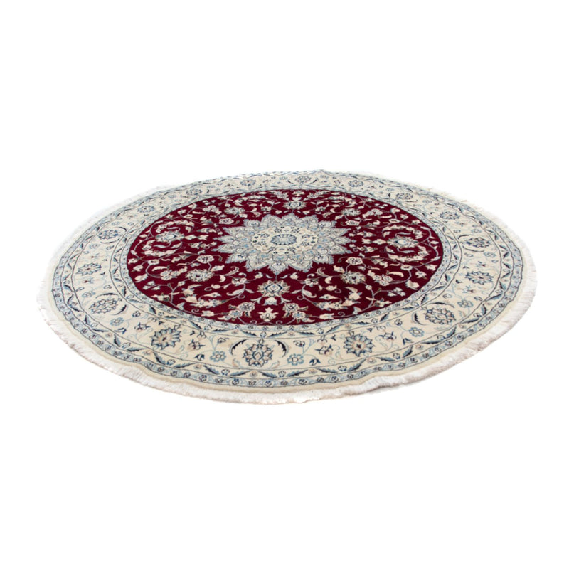 Perser Rug - Nain round  - 252 x 252 cm - dark red