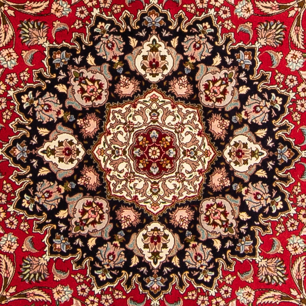 Perser Rug - Tabriz - Royal round  - 253 x 253 cm - dark red