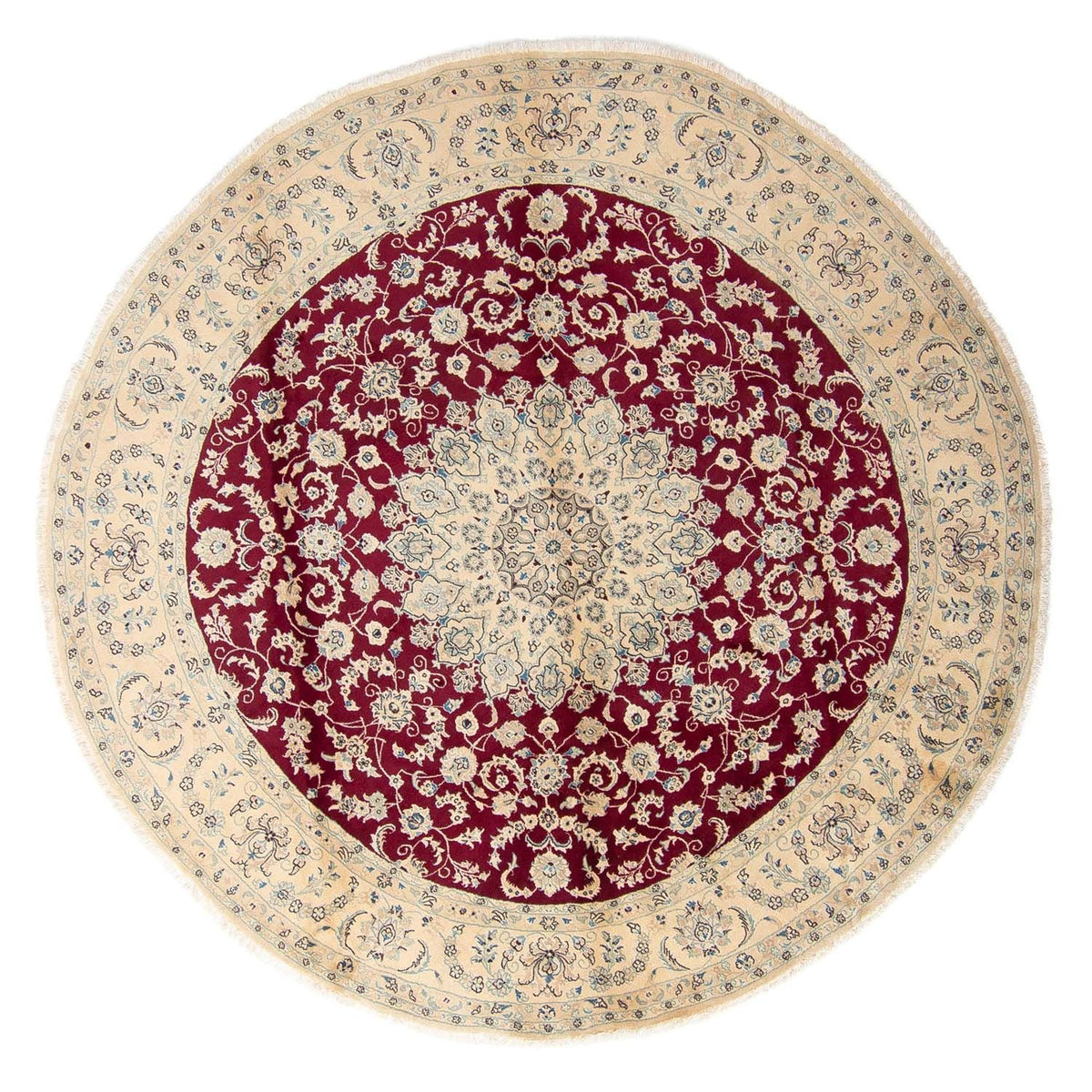 Perser Rug - Nain round  - 295 x 295 cm - dark red